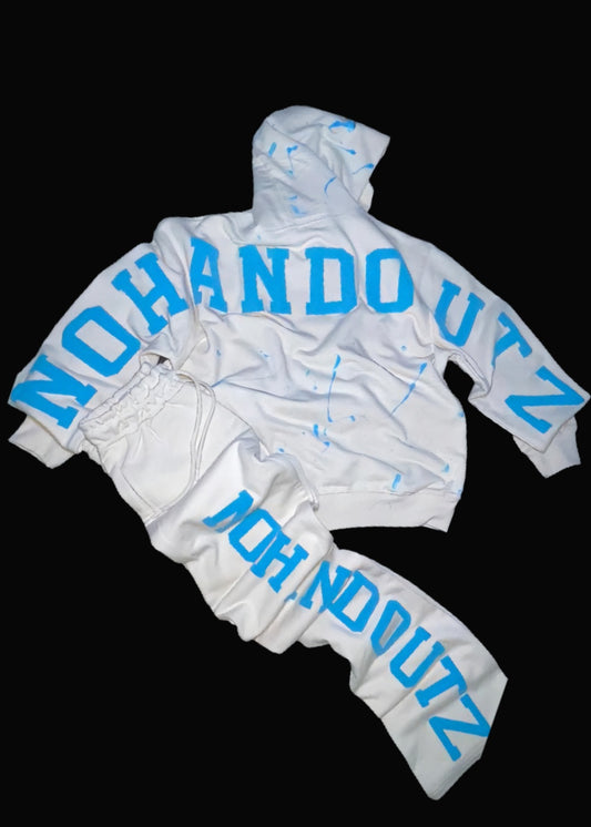 Custom No Handoutz Puff Print French Terry Hoodie/Crewneck Set