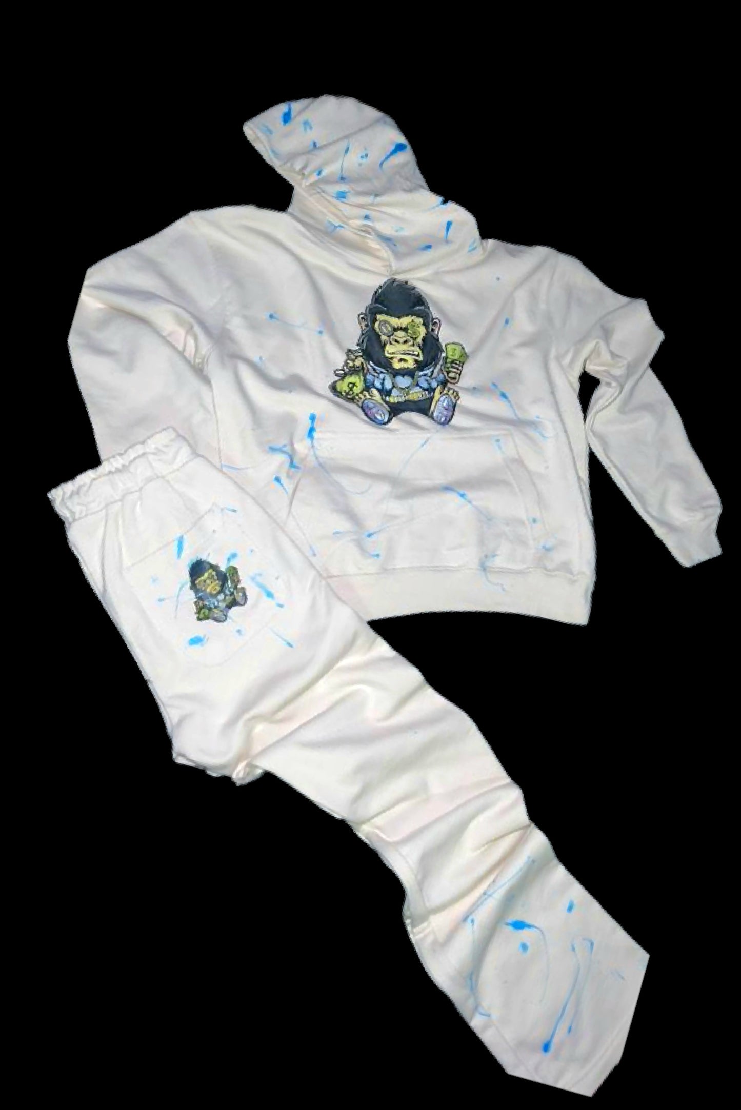 Custom No Handoutz Puff Print French Terry Hoodie/Crewneck Set