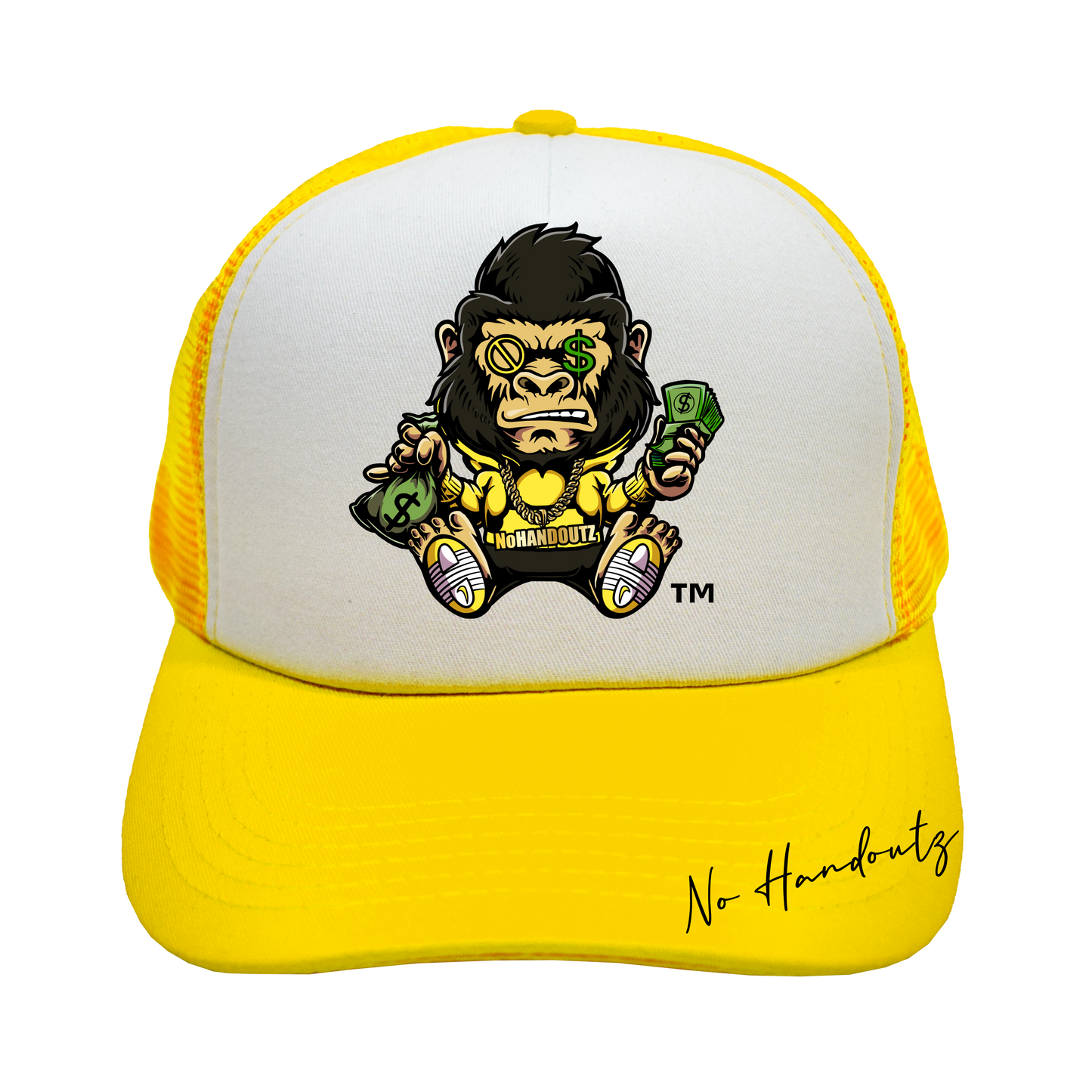 No Handoutz Logo Mesh Trucker Snapback
